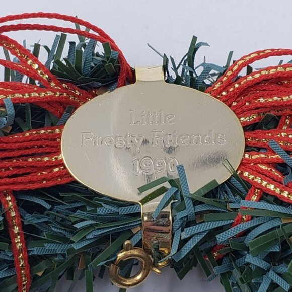 Lot of 4 1990 Hallmark Little Frosty Friends Memory Wreath - Picture 9 of 10